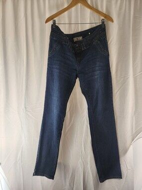 I&M Blue Denim Skinny Jeans Size 15 with Button Fly